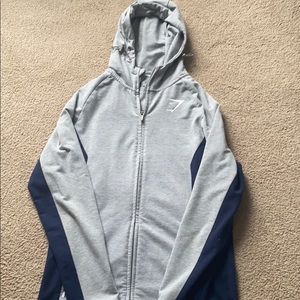 Men’s gym shark zip up hoodie